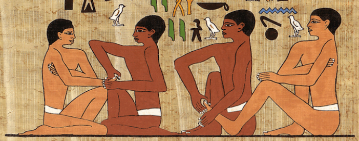 fresque égyptienne histoire réflexologie